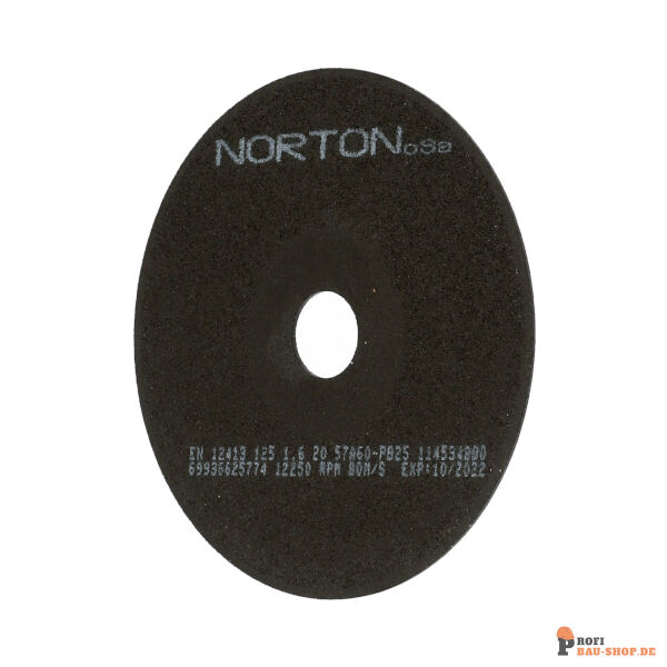 nortonschleifmittel/NORTON_schleifmittel_69936625774 Flat cutting off wheel Non-Reinforced Cut-Off-Norton NRCO-125x1.6x20-57A60PB25_169739